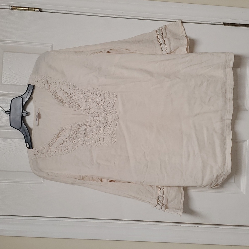 Women's Bohemian off white tunic by JM Collection size 14